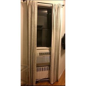 West Elm Accents - West Elm Striped Ikat Curtains Platinum West Elm Accents - West Elm Striped Ikat Curtains Platinum